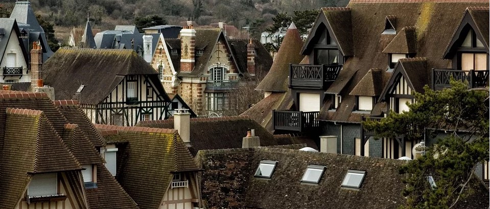 Maisons normandes à colombages à Deauville